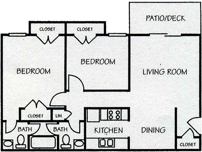 Two Bedroom / One and Half Bath